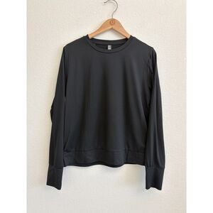 Lukka Lux Black Long Sleeve Stretch Pullover Top Women’s M Athleisure